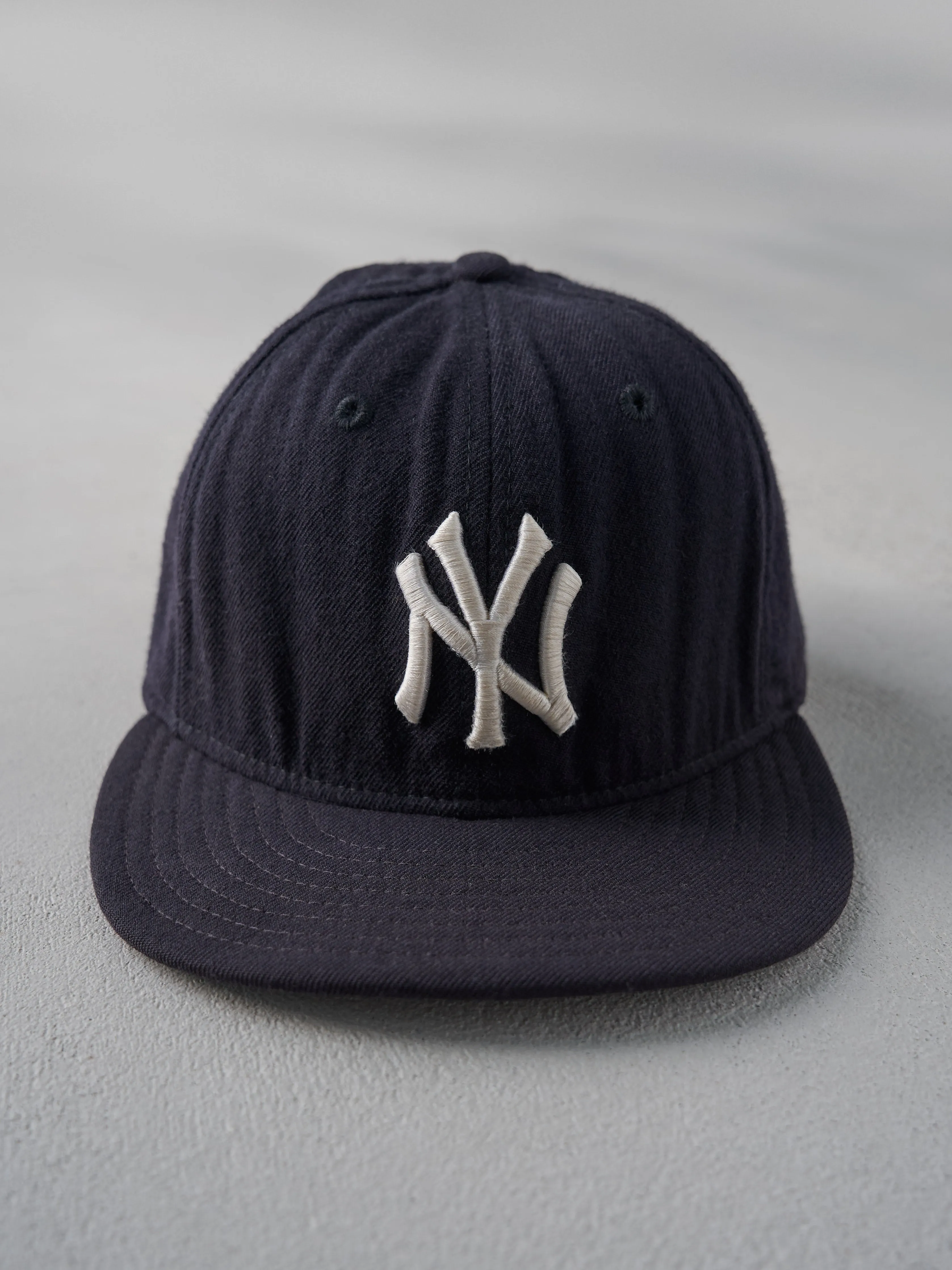 Vintage 90s Black New York Yankees New Era Fitted Hat sold by Rebalance Vintage