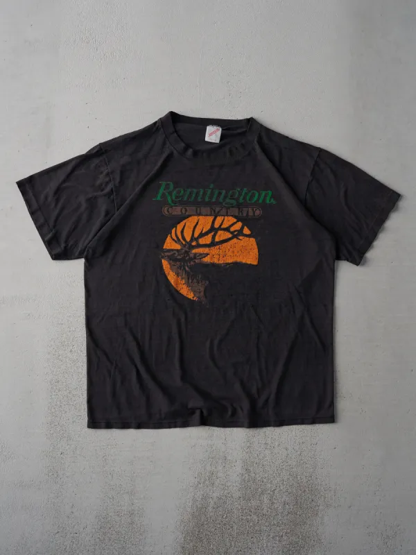Vintage 80s Black Remington Country Single Stitch Tee (M) sold by Rebalance Vintage
