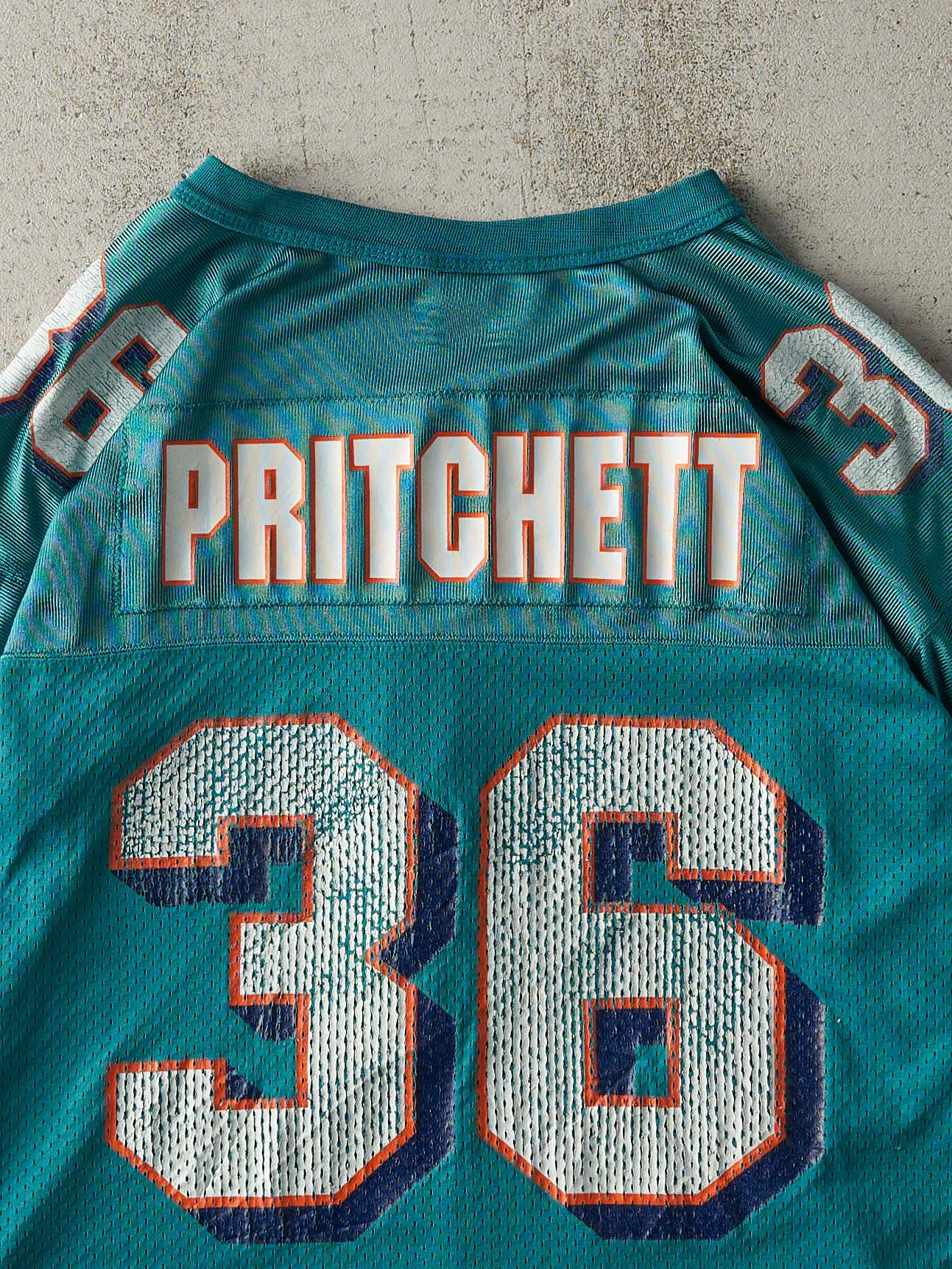 Vintage 95' Teal Miami Dolphins #36 Stanley Pritchett