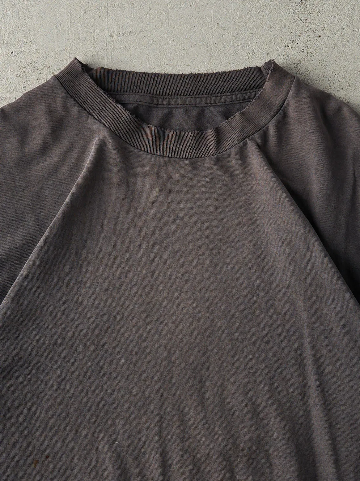 Vintage 90s Sun Faded Black Blank Tee (M) sold by Rebalance Vintage product image thumbnail 2