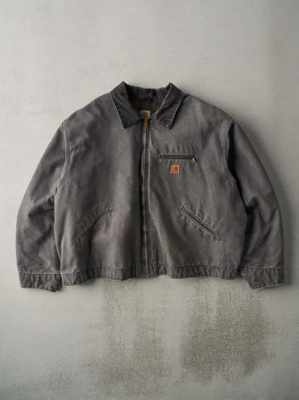 Vintage Y2K Grey Short Carhartt Detroit Jacket (XXL) sold by Rebalance Vintage