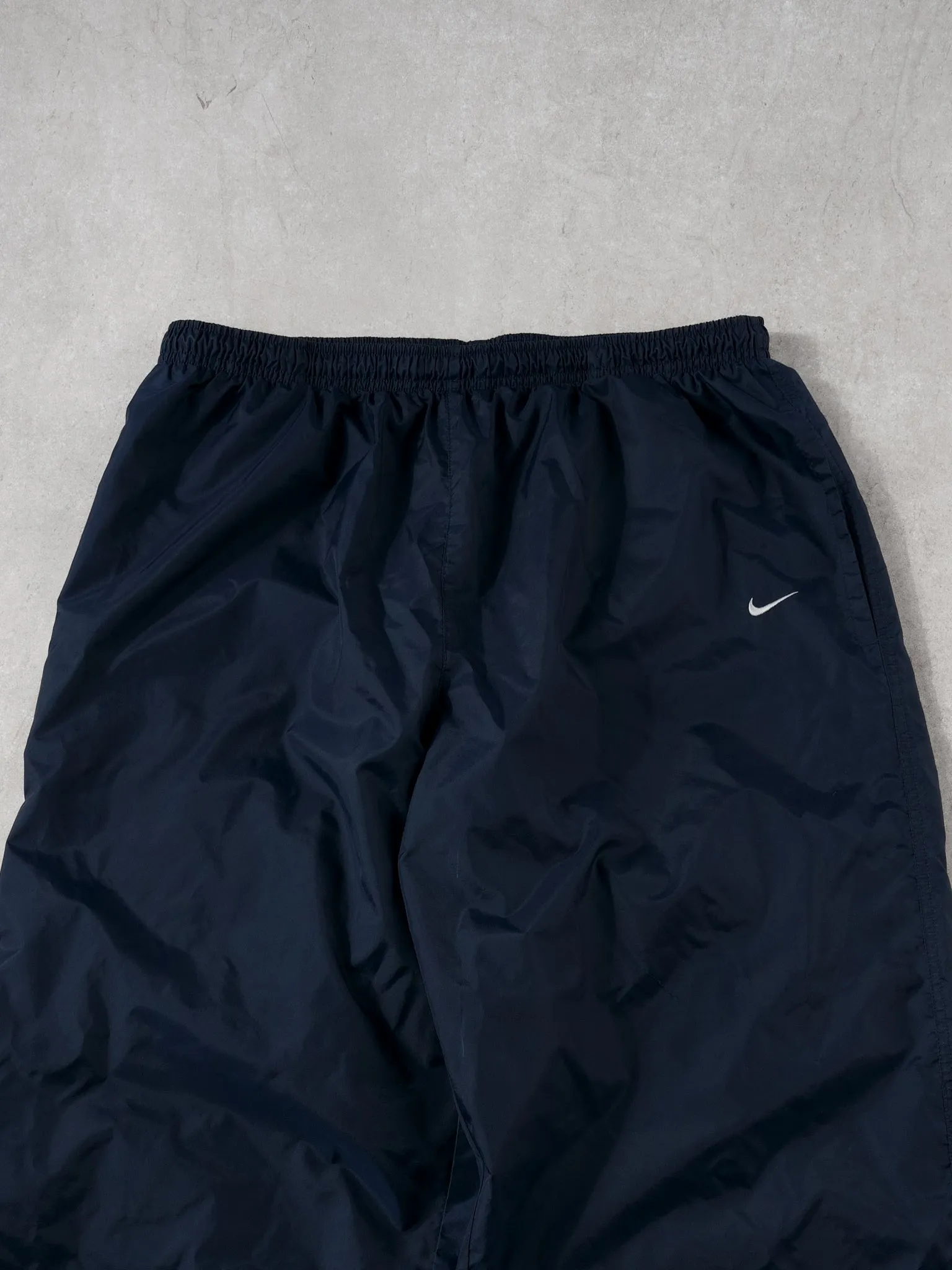 Vintage Y2k Navy Blue Nike Windbreaker Pants (L/XL) sold by Rebalance Vintage product image thumbnail 2