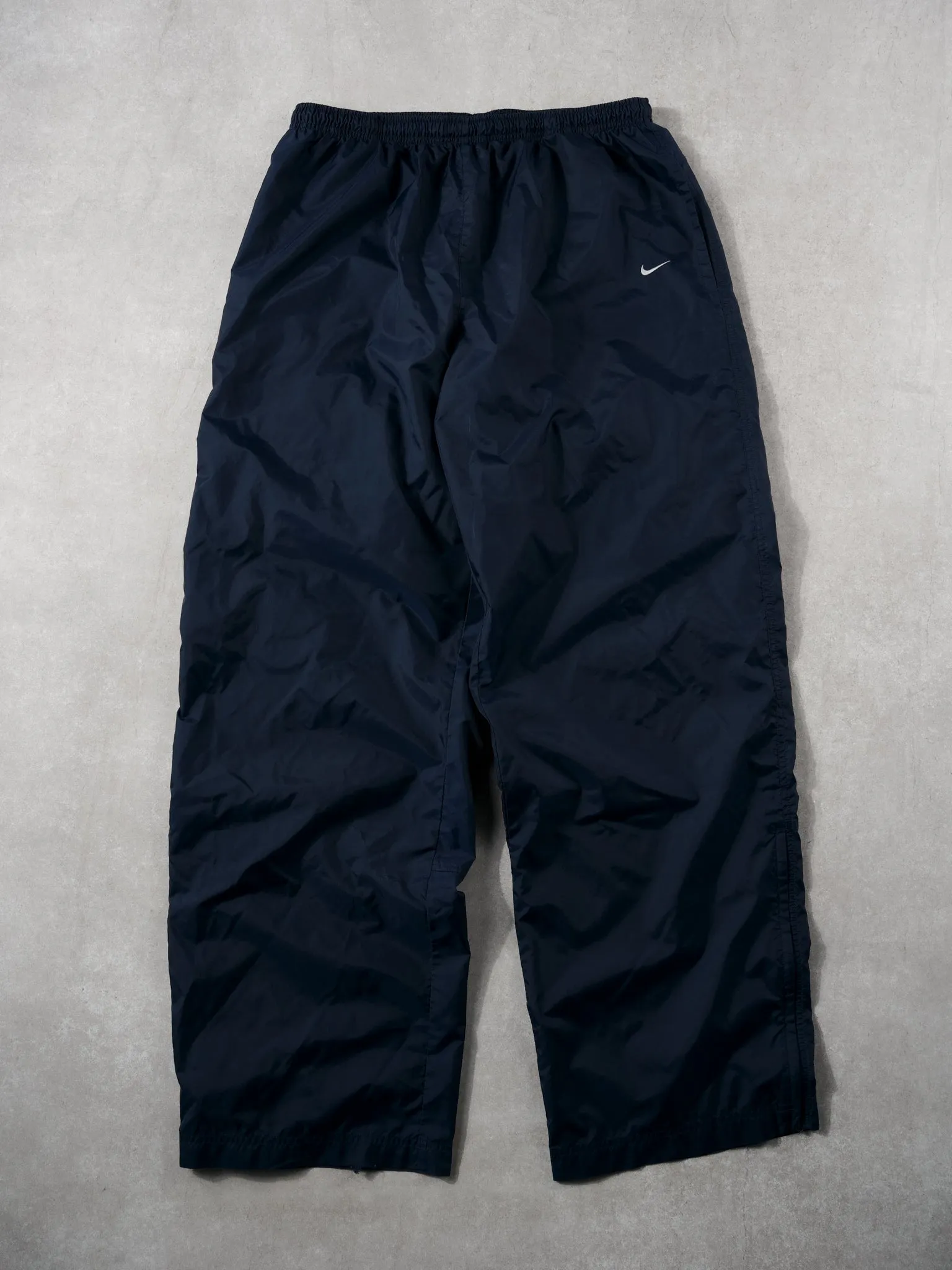 Vintage Y2k Navy Blue Nike Windbreaker Pants (L/XL) sold by Rebalance Vintage