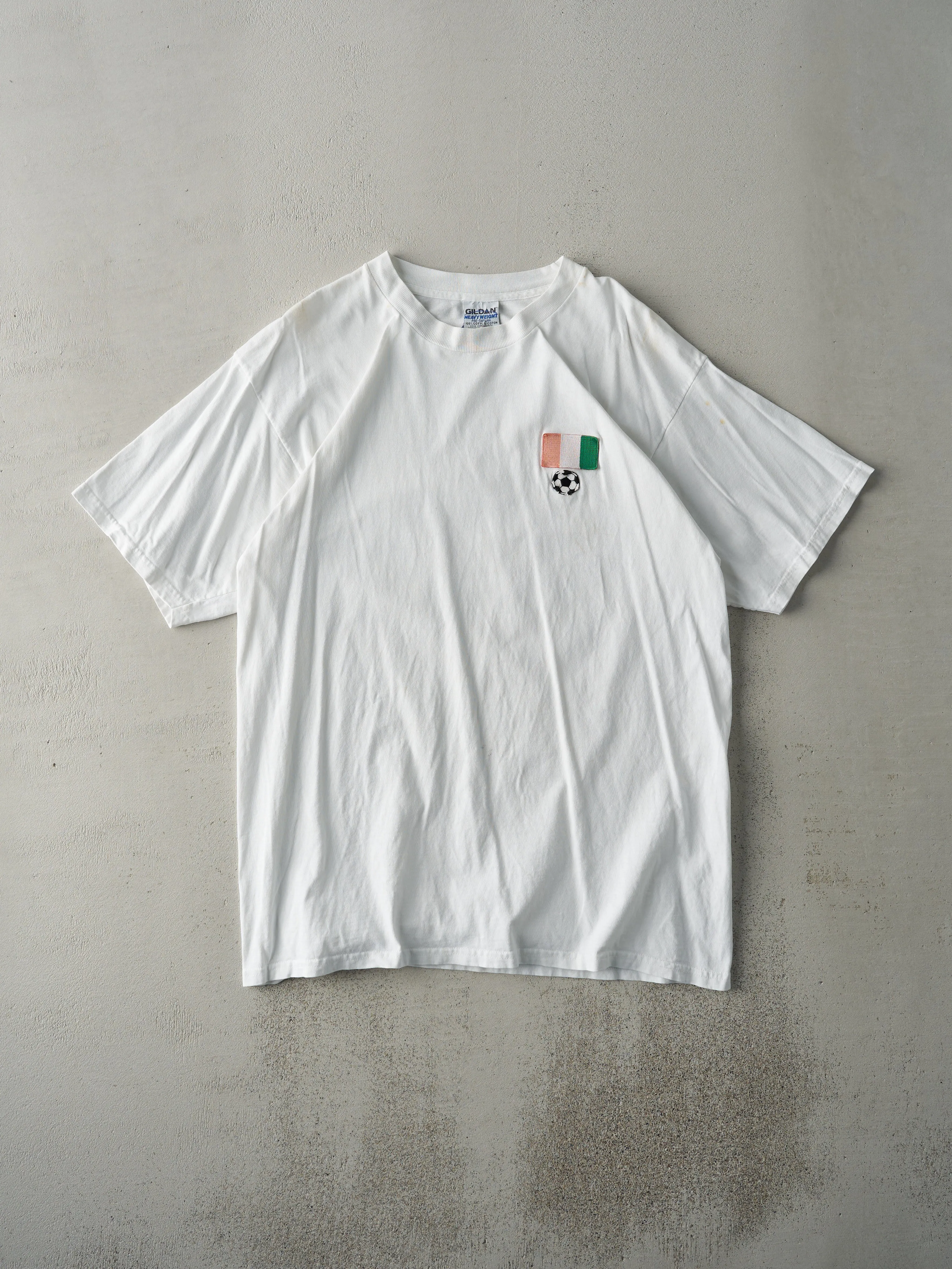 Vintage 98' White Italy Soccer Tee (M) sold by Rebalance Vintage product image thumbnail 2