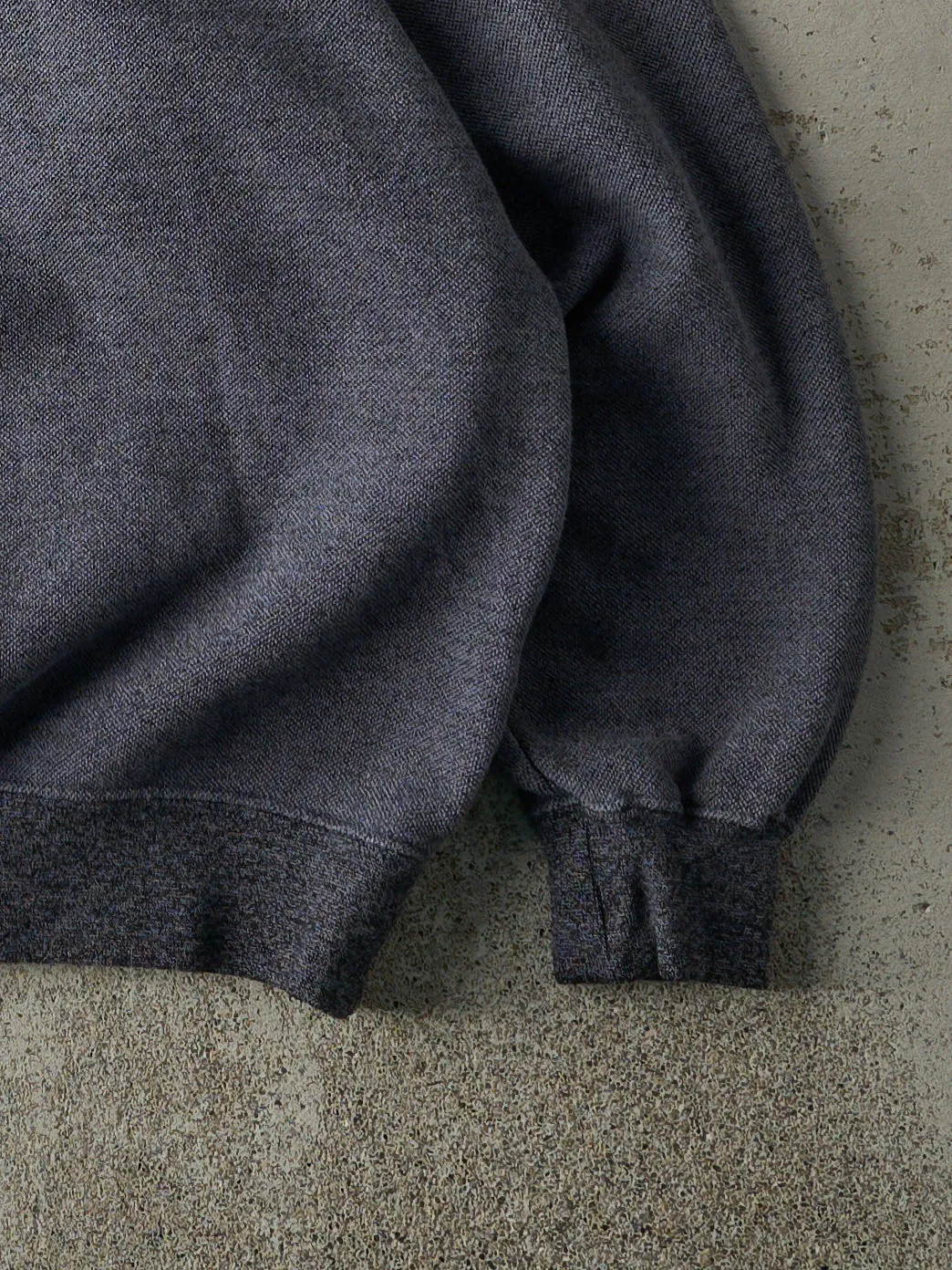 Vintage Y2K Washed Navy Blue Quarter Button Collared Sweater (M/L) sold by Rebalance Vintage product image thumbnail 3