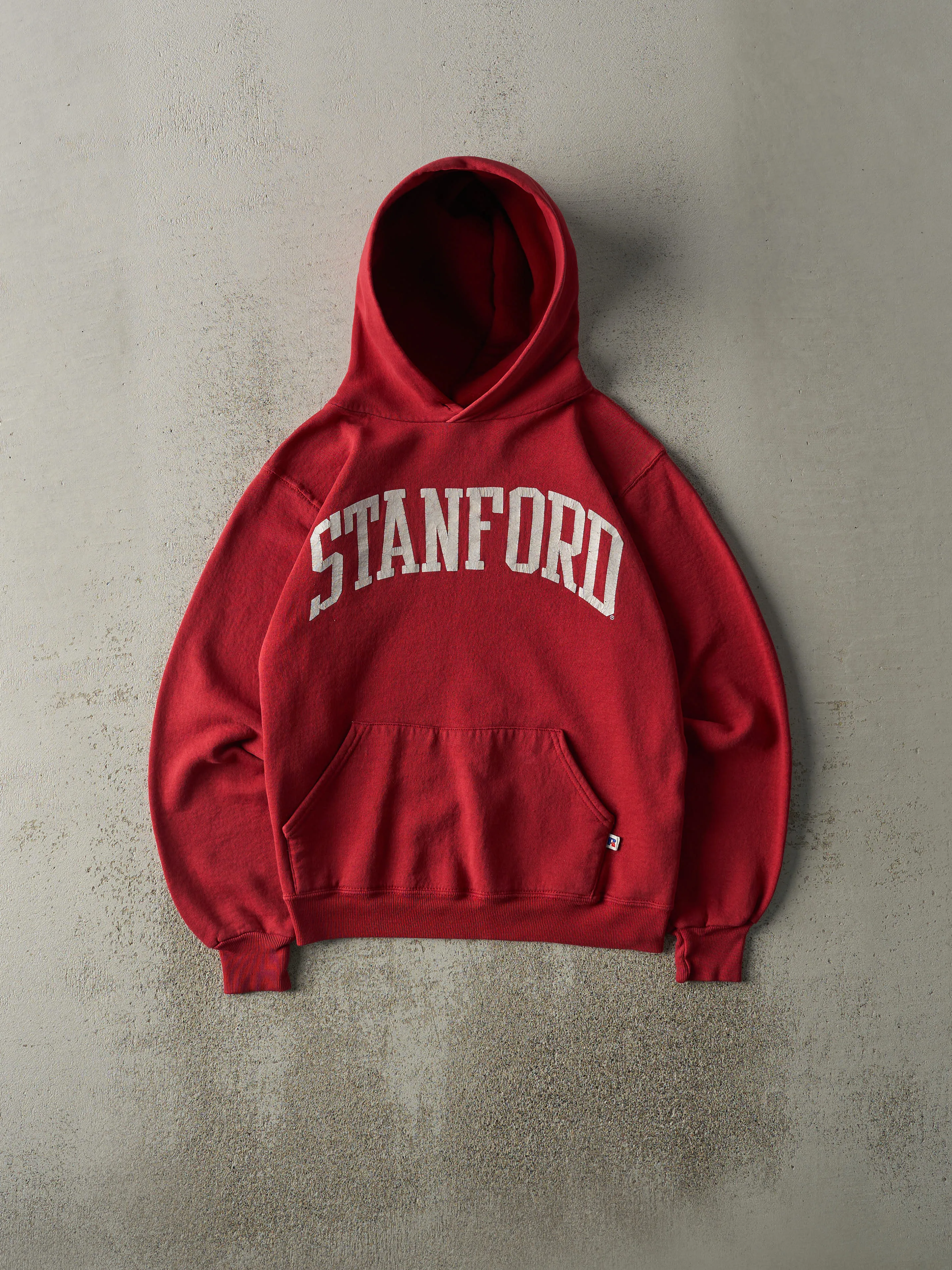 Vintage 90s Red Stanford University Russell Athletic Hoodie (XS/S) sold by Rebalance Vintage