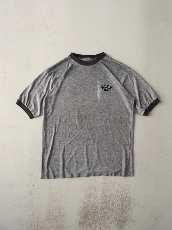 Vintage 90s Washed Grey Nike Ringer Tee (M) sold by Rebalance Vintage