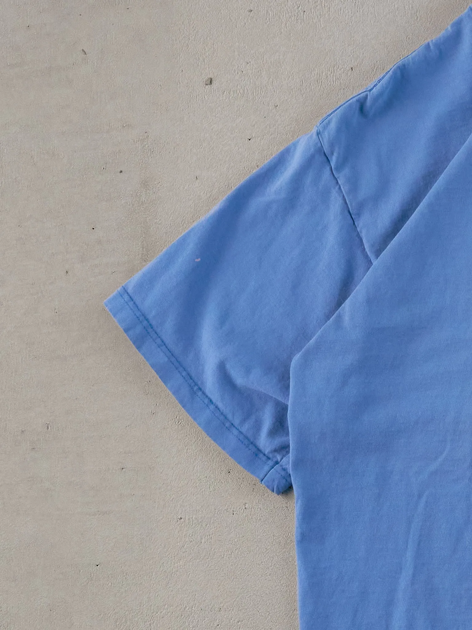 Vintage 90s Powder Blue Nike small Swosh Blank Tee (S) sold by Rebalance Vintage product image thumbnail 3