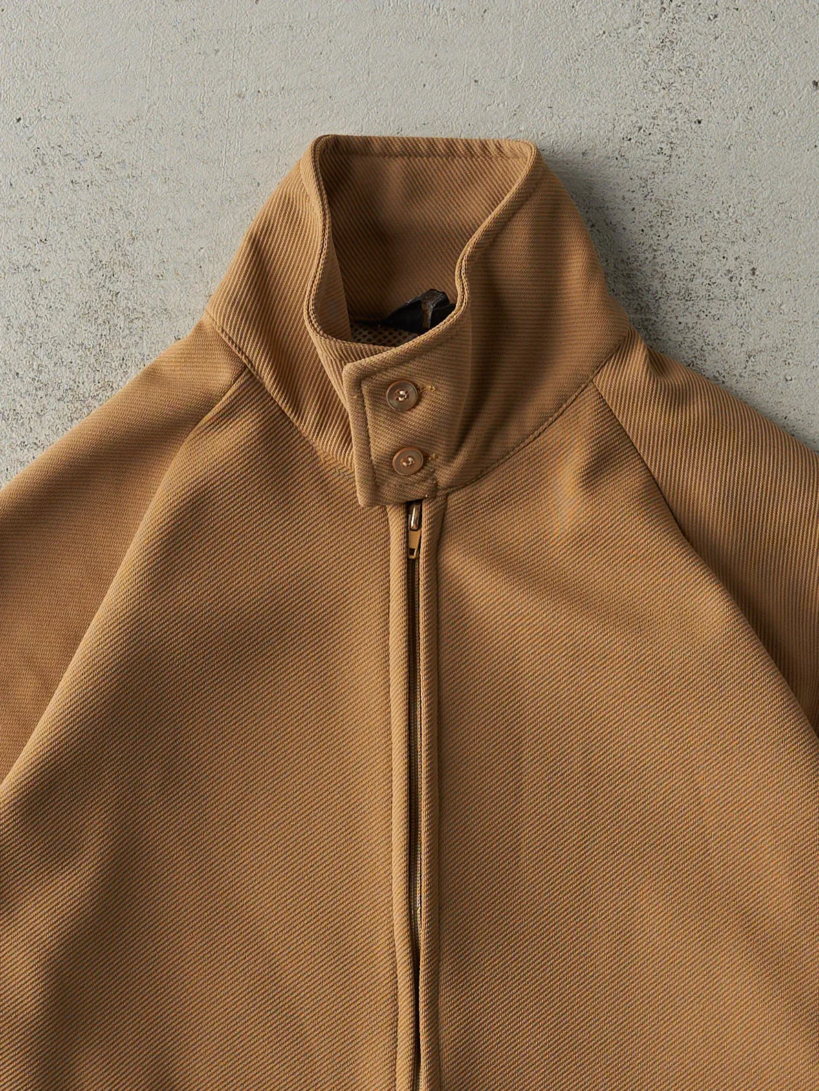 Vintage 70s Camel Textured Light Weight Harrington Jacket (M) sold by Rebalance Vintage product image thumbnail 3