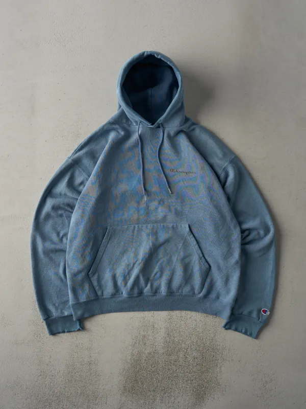 Vintage 90s Powder Blue Champion Hoodie (L) sold by Rebalance Vintage