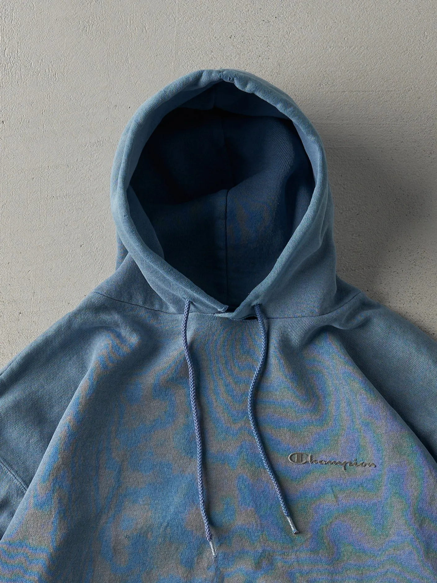 Vintage 90s Powder Blue Champion Hoodie (L) sold by Rebalance Vintage product image thumbnail 2