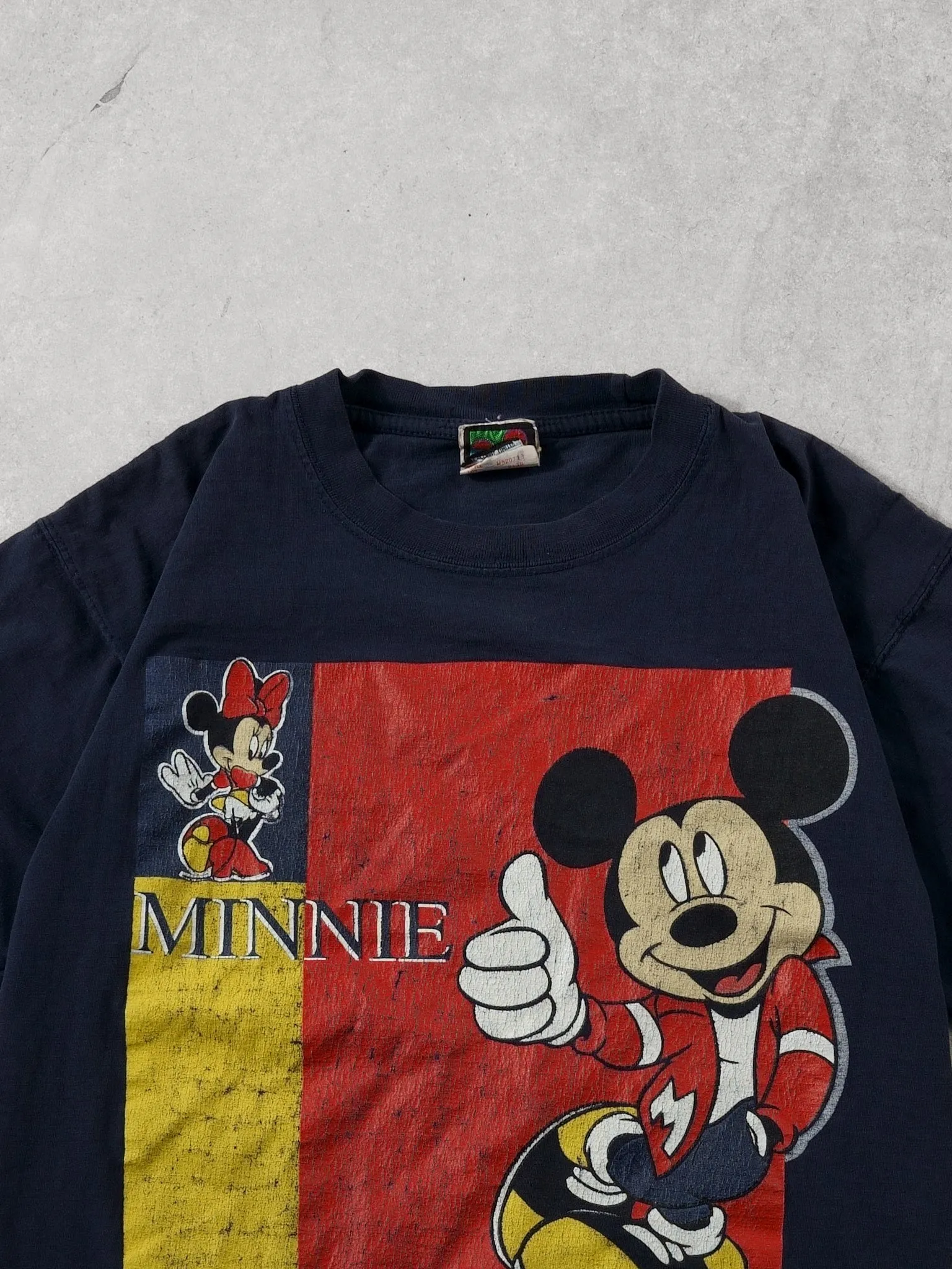Vintage 90s Navy Blue Minnie Mouse Graphic Tee (S) sold by Rebalance Vintage product image thumbnail 2