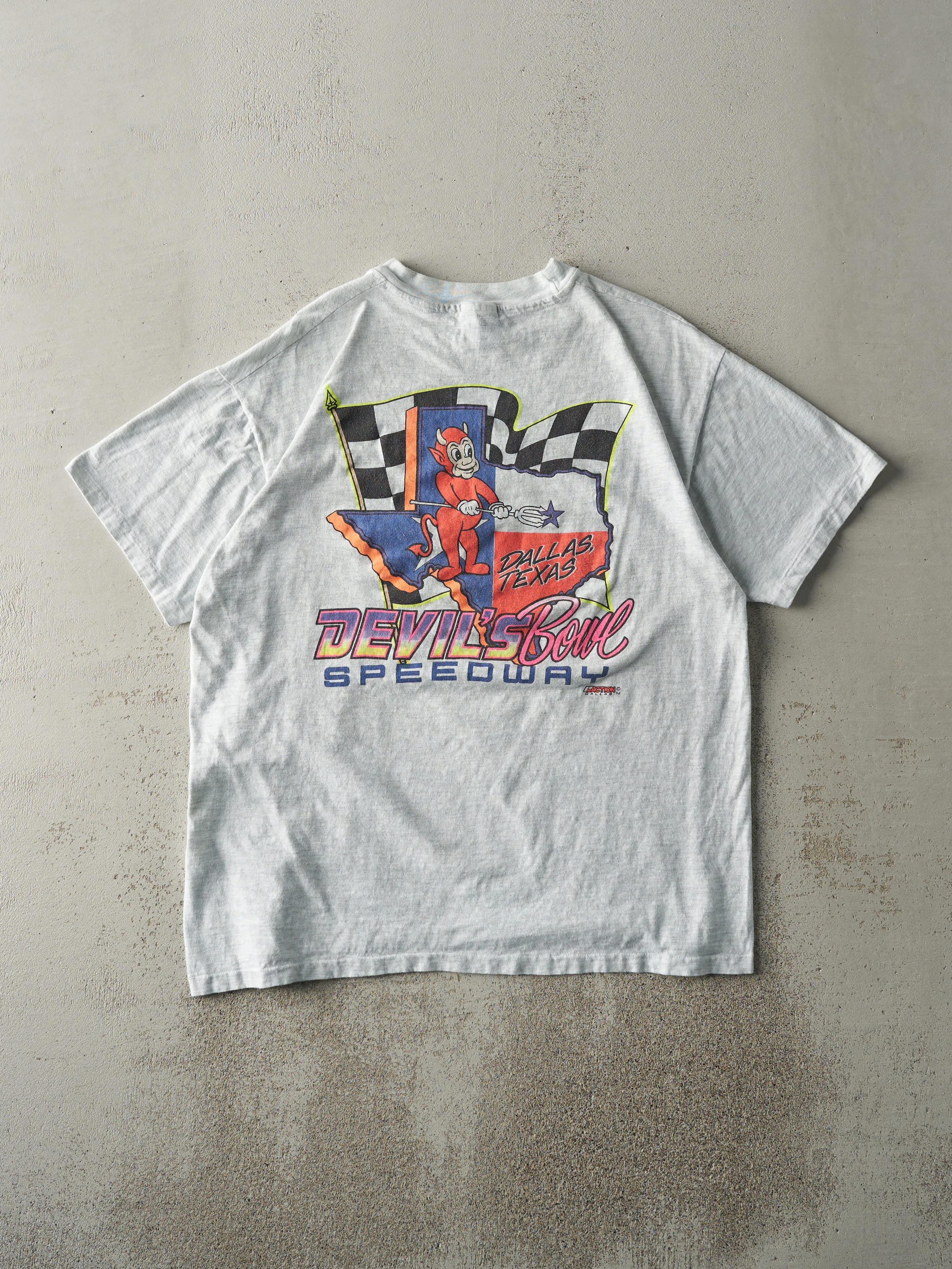 Vintage 96' Heather Grey Spring Nationals Racing Single Stitch Tee (M) sold by Rebalance Vintage product image thumbnail 2