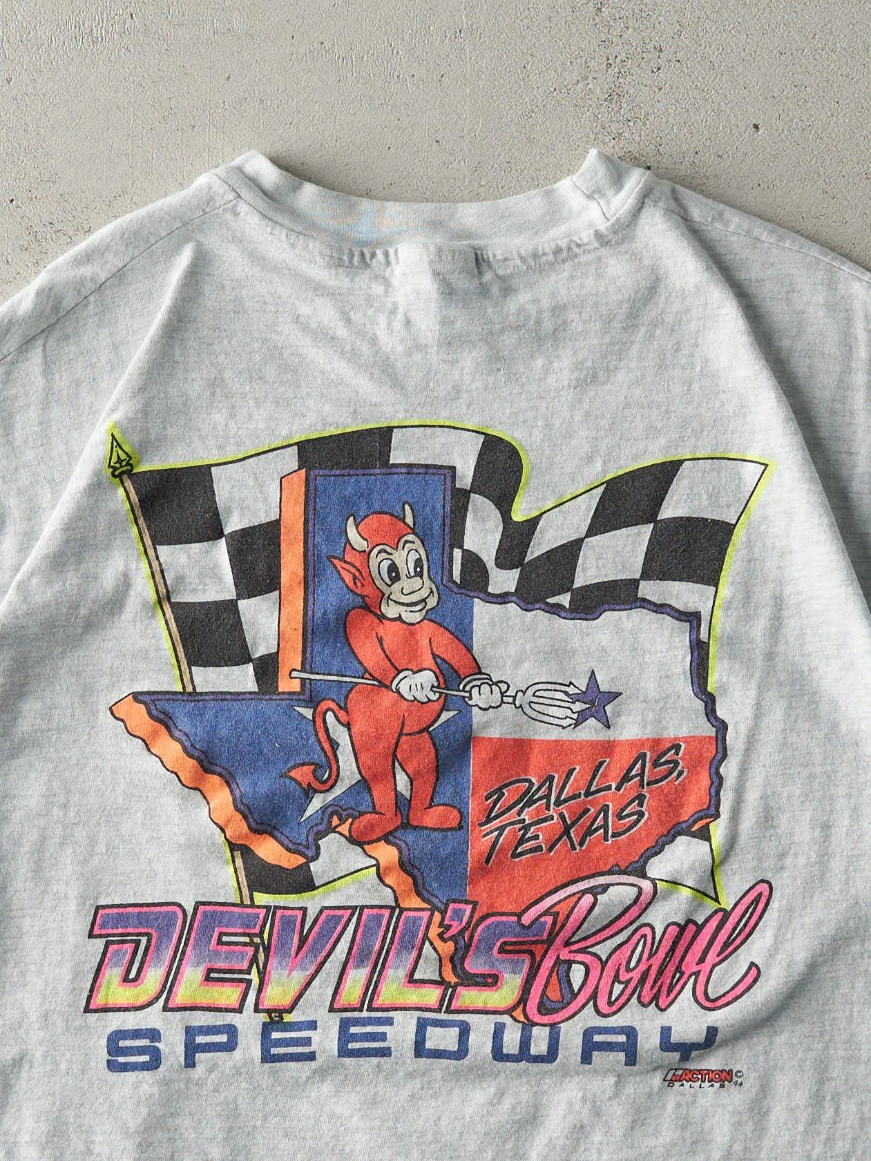 Vintage 96' Heather Grey Spring Nationals Racing Single Stitch Tee (M) sold by Rebalance Vintage product image thumbnail 4