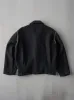 Vintage 70s Black BUMBACO'S Sports Center Patchwork Wool Jacket (S/M) sold by Rebalance Vintage