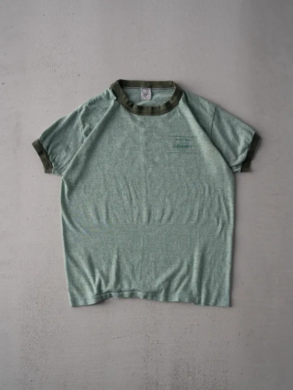 Vintage 70s Green Box Junkie Ringer Bruel Kjaer Tee (S) sold by Rebalance Vintage
