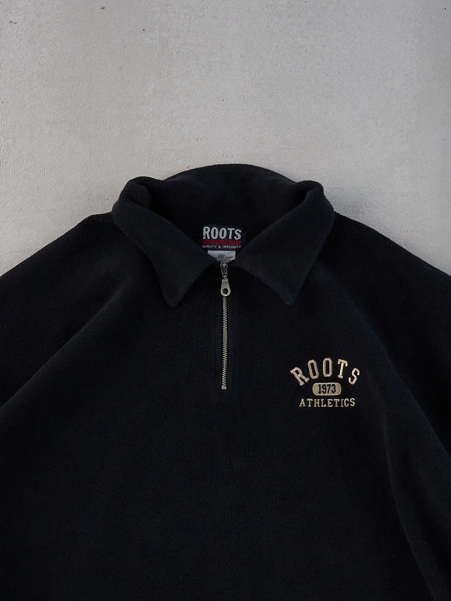 Vintage 90s Black Roots Athletics Collared 1/4 Zip Crewneck (XXL) sold by Rebalance Vintage product image thumbnail 2