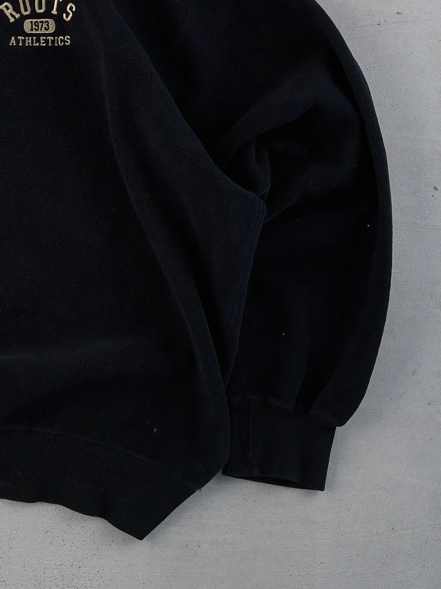 Vintage 90s Black Roots Athletics Collared 1/4 Zip Crewneck (XXL) sold by Rebalance Vintage product image thumbnail 3