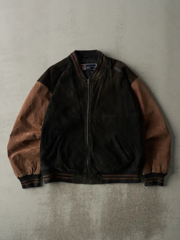 Vintage 90s Black & Brown Free Country Leather Jacket (M) sold by Rebalance Vintage