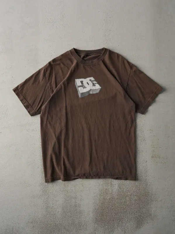 Vintage 90s Brown DC Shoes Logo Tee (M) sold by Rebalance Vintage