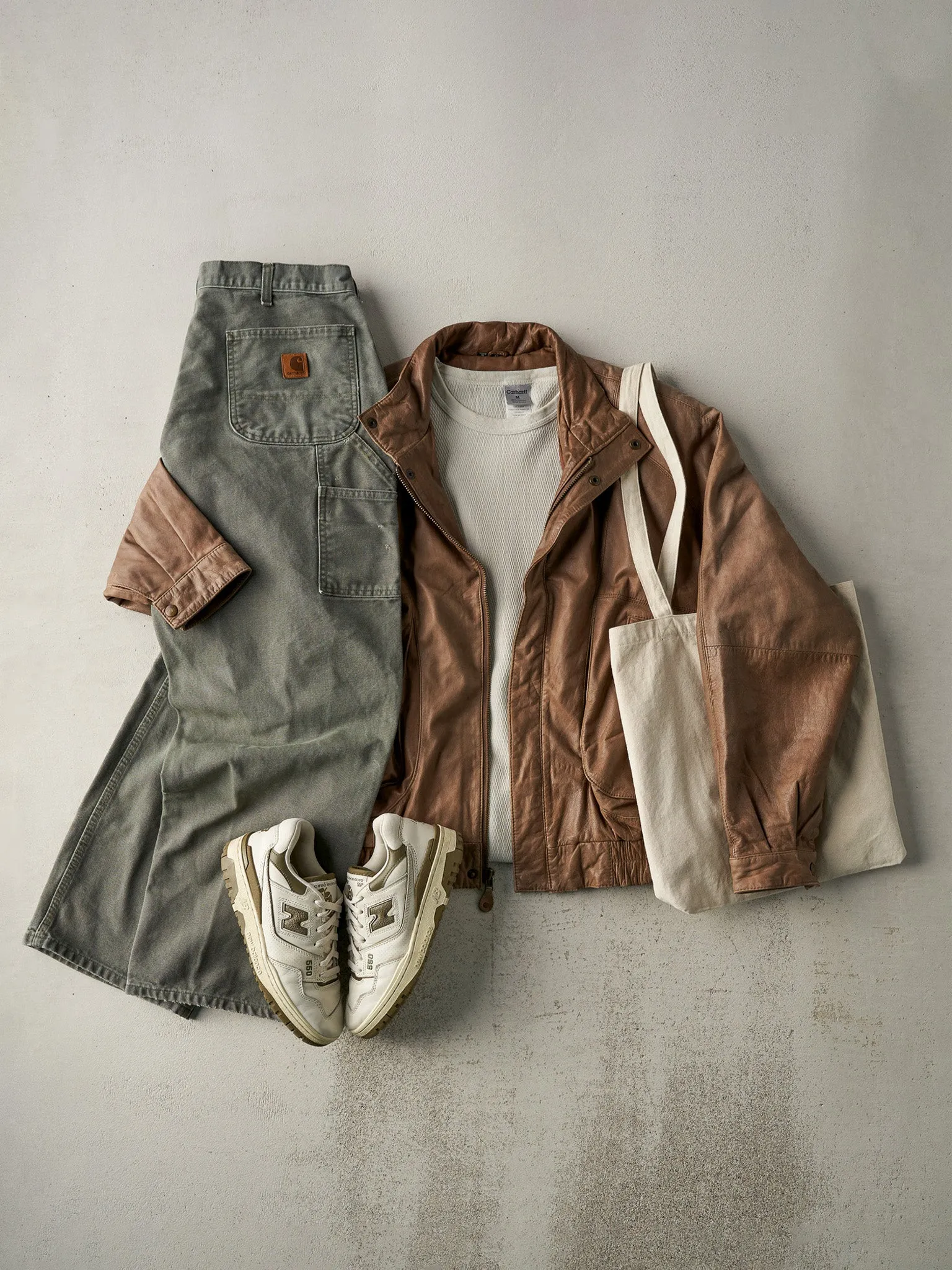 Vintage 80s Brown Georgetown Leather Design Soft Leather Bomber Jacket (L) sold by Rebalance Vintage product image thumbnail 2