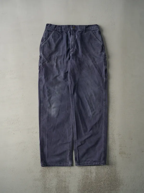 Vintage Y2K Washed Navy Dungaree Fit Carhartt Carpenter Pants (33x33.5) sold by Rebalance Vintage