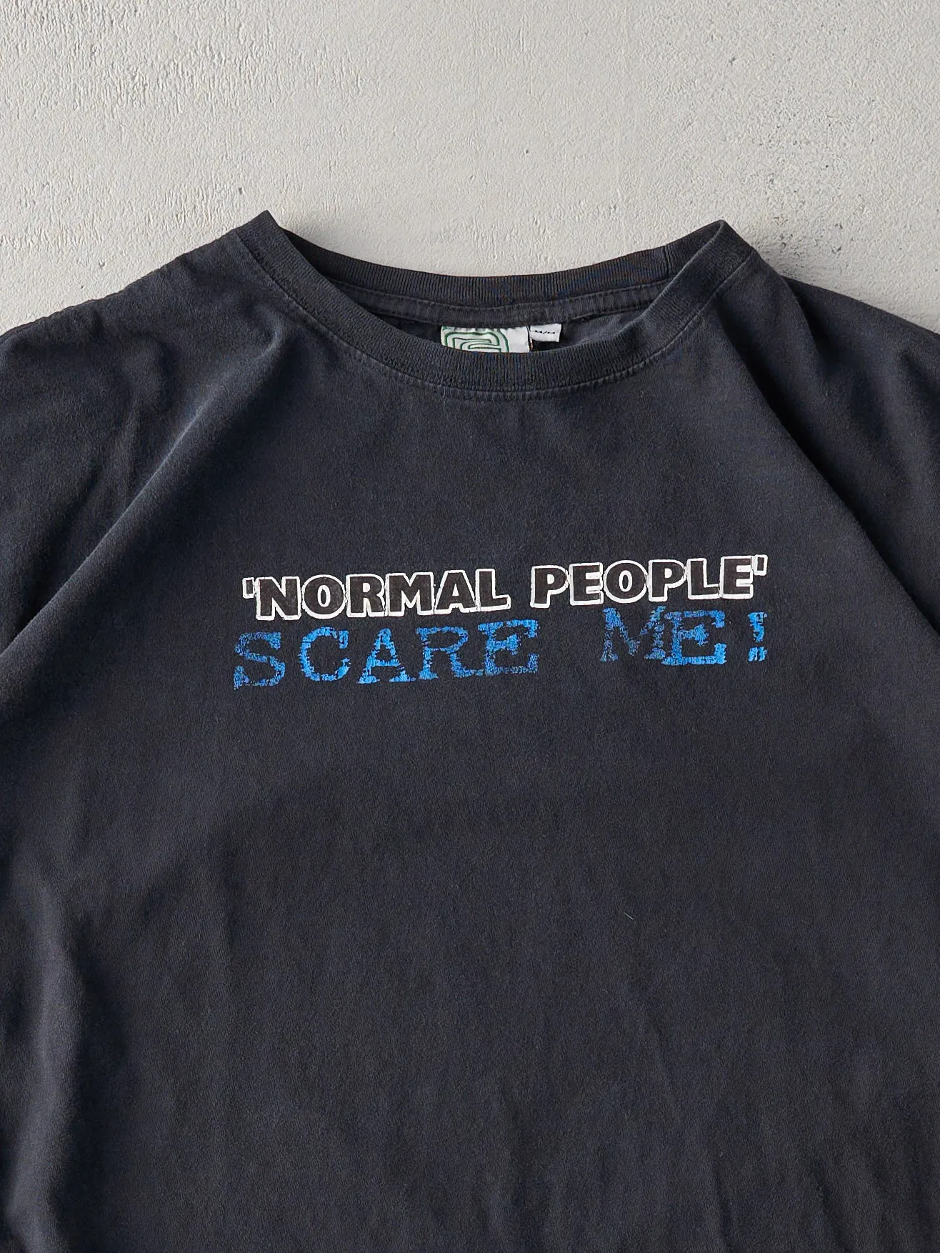 Vintage 90s Black Randy River "Normal People Scare Me" Tee (L) sold by Rebalance Vintage product image thumbnail 2