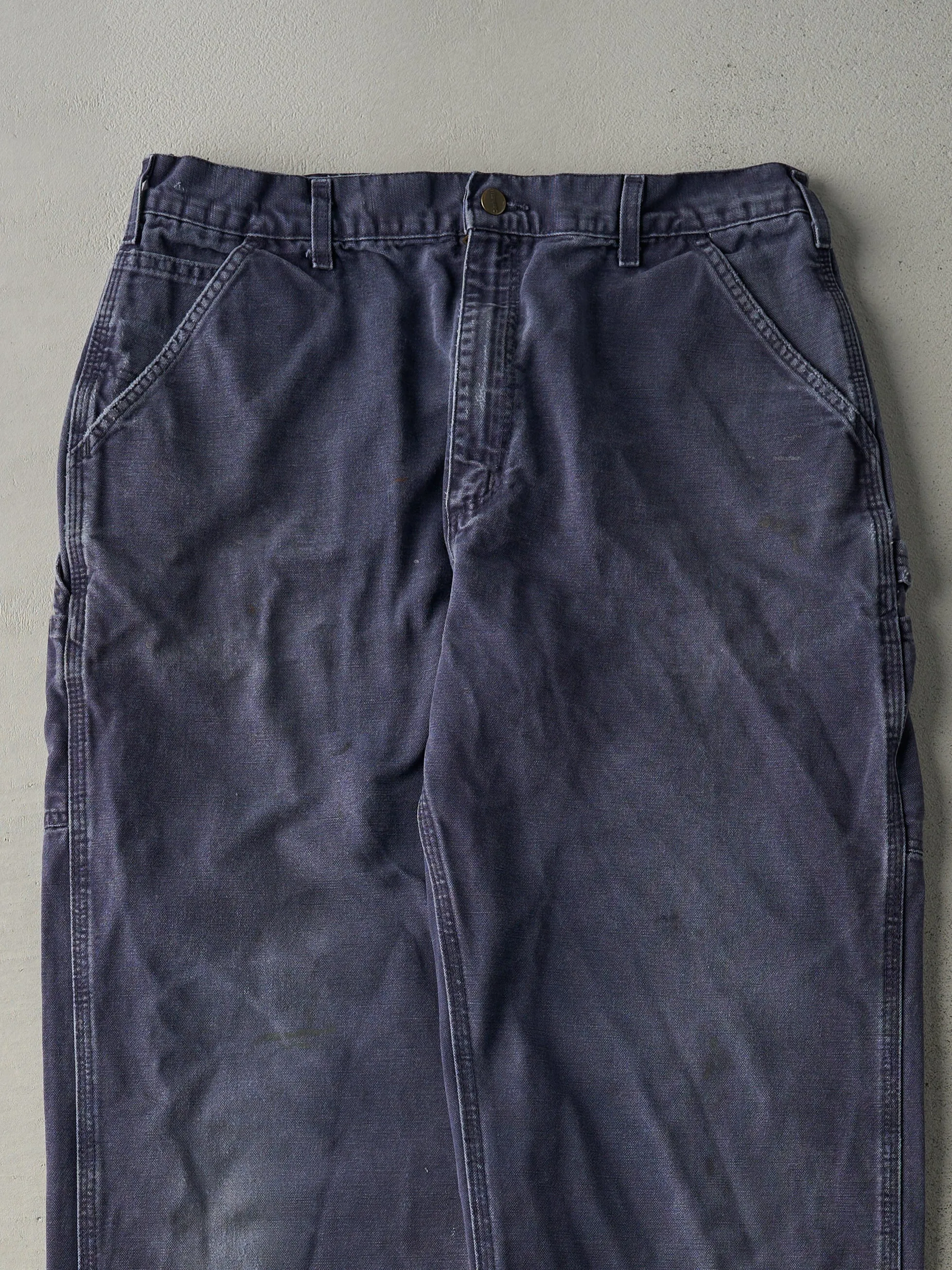 Vintage Y2K Washed Navy Dungaree Fit Carhartt Carpenter Pants (33x33.5) sold by Rebalance Vintage product image thumbnail 3
