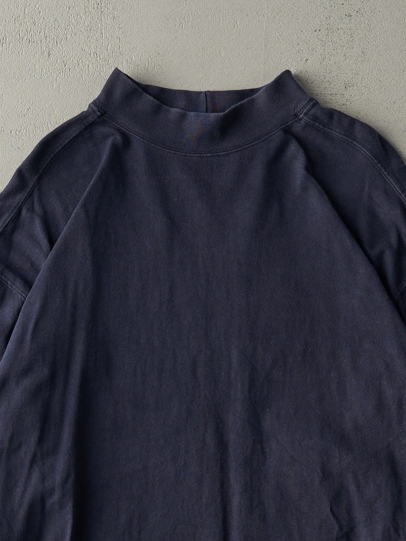 Vintage Y2K Navy Blue Mock Neck Carhartt Long Sleeve (L) sold by Rebalance Vintage product image thumbnail 2