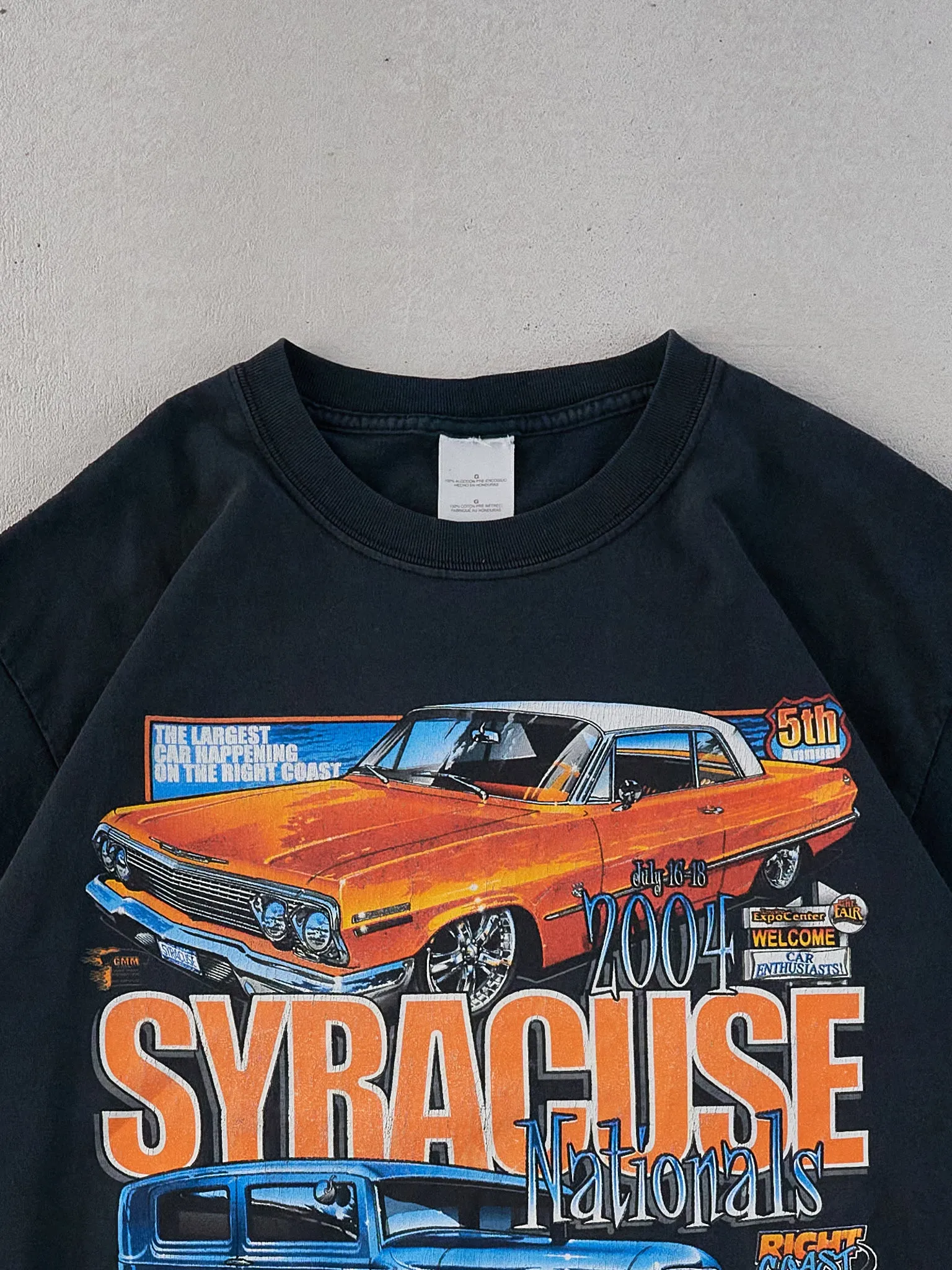Vintage 04' Black Syracuse Nationals Car Graphic Tee (M) sold by Rebalance Vintage product image thumbnail 3