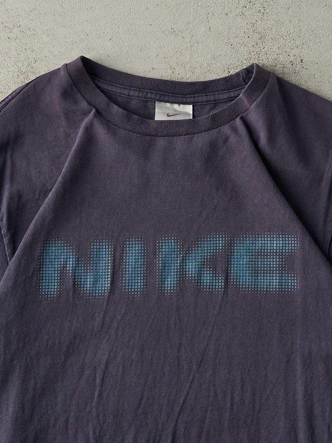 Vintage Y2K Navy Blue Nike Logo Tee (S) sold by Rebalance Vintage product image thumbnail 2