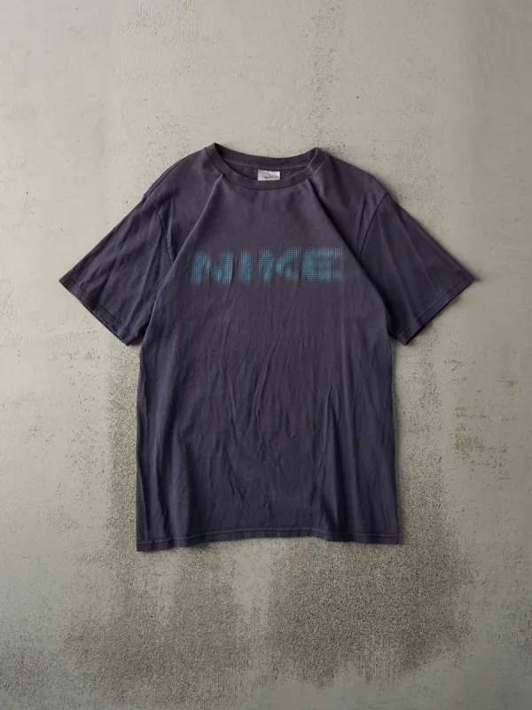 Vintage Y2K Navy Blue Nike Logo Tee (S) sold by Rebalance Vintage