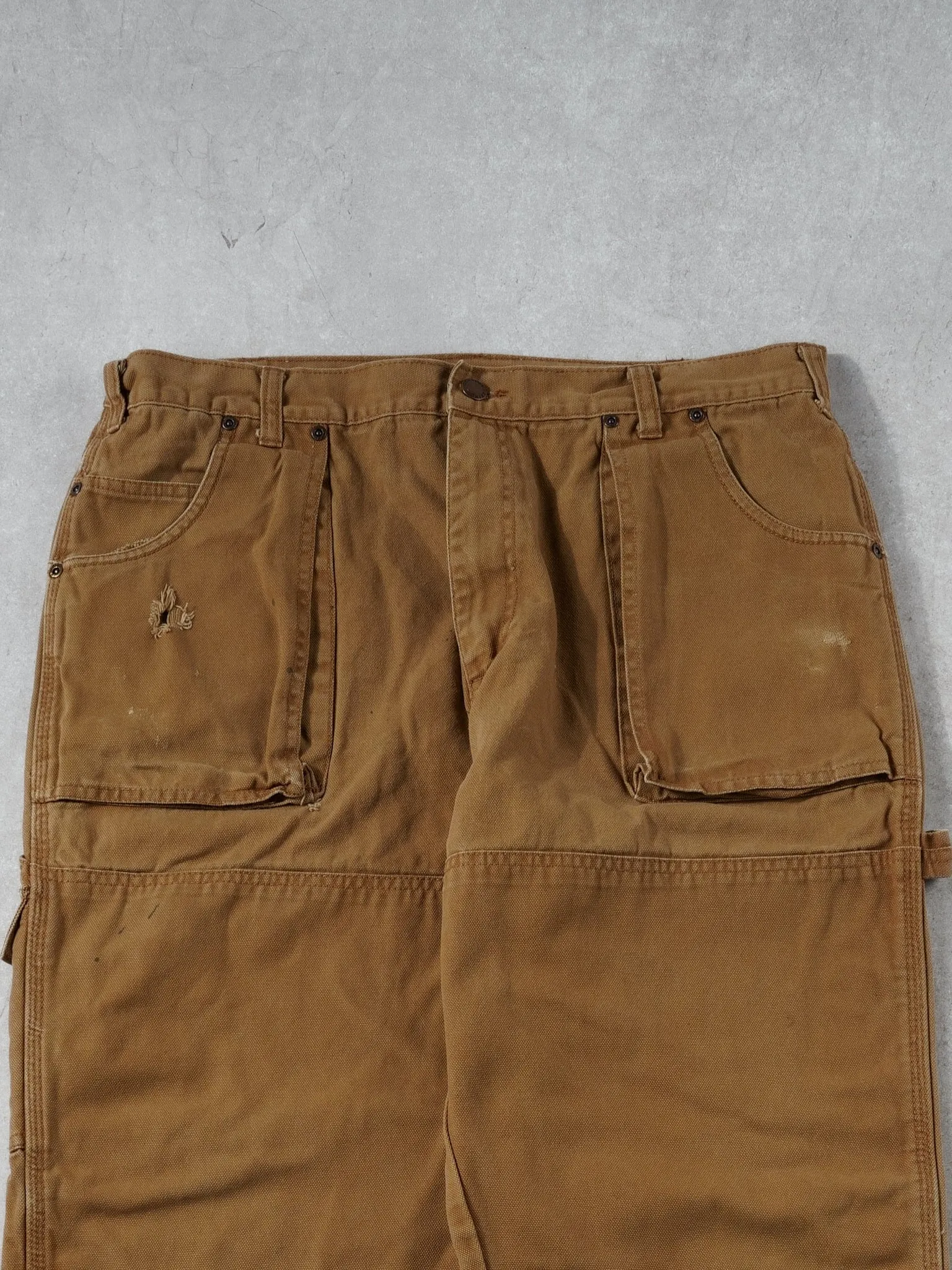 Vintage 90s Khaki Dickies Double Knee Carpenter Pants (34x30) sold by Rebalance Vintage product image thumbnail 3