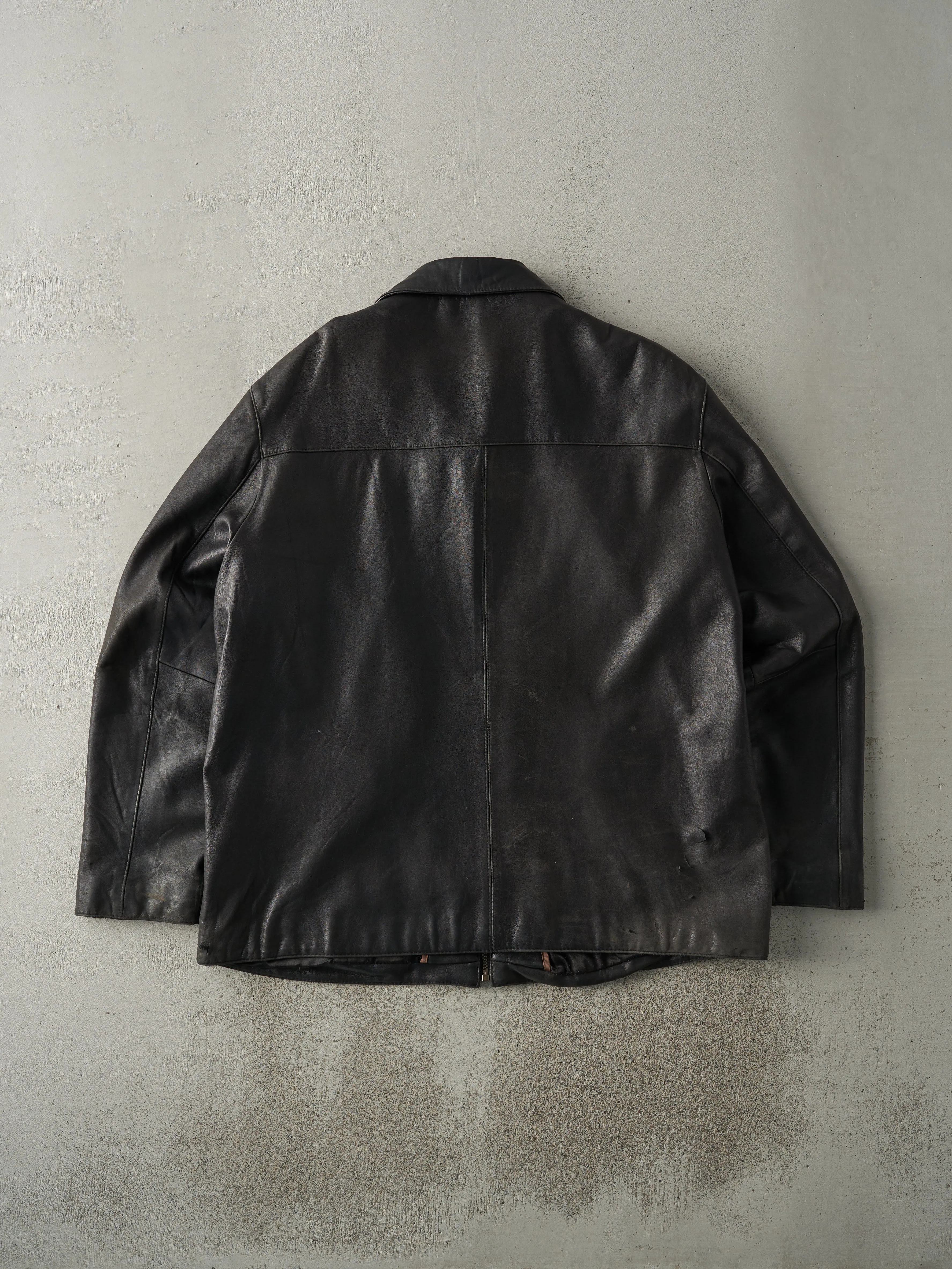 Vintage 90s Black Leather Jacket (M/L) sold by Rebalance Vintage product image thumbnail 2