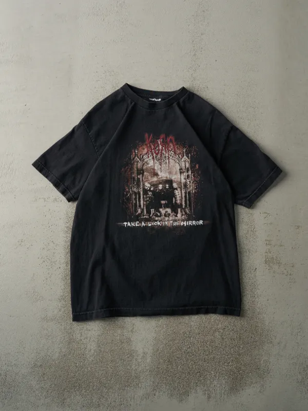 Vintage Y2K Black Korn "Take A Look In The Mirror" Band Tee (S) sold by Rebalance Vintage
