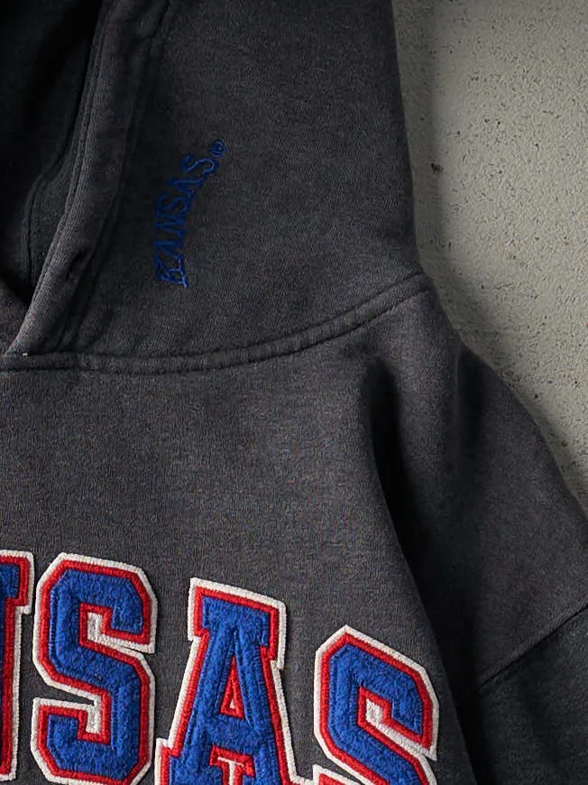 Vintage Y2K Charcoal Grey Kansas State University Hoodie (M/L) sold by Rebalance Vintage product image thumbnail 4