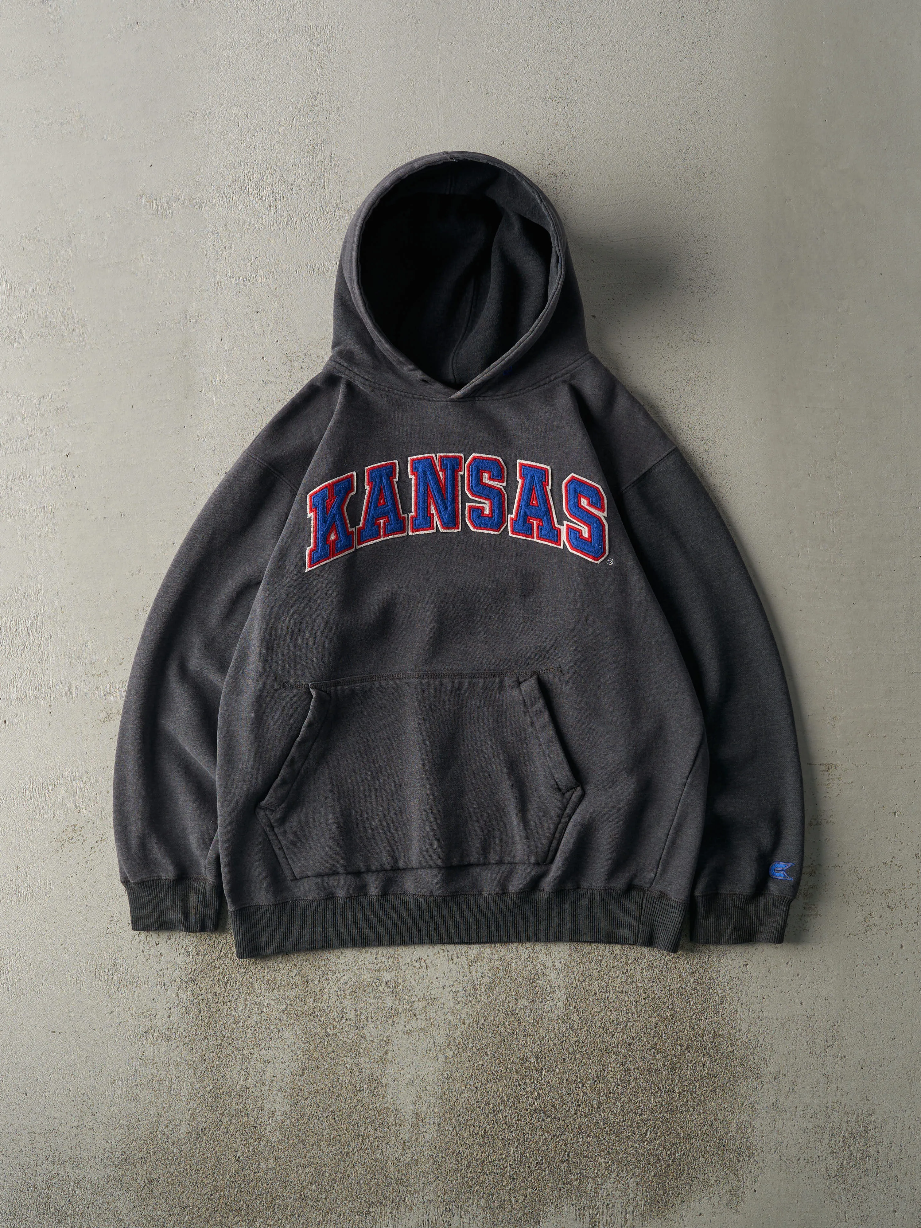 Vintage Y2K Charcoal Grey Kansas State University Hoodie (M/L) sold by Rebalance Vintage