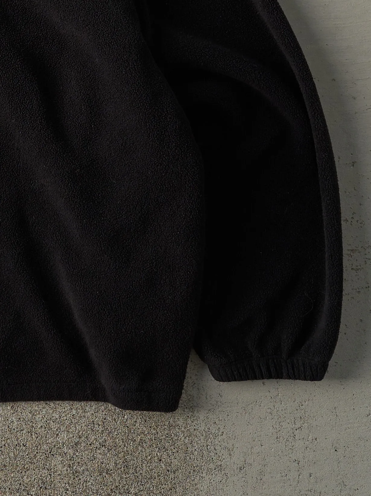 Vintage 90s Black Blank Quarter Zip Fleece Sweater (L) sold by Rebalance Vintage product image thumbnail 3