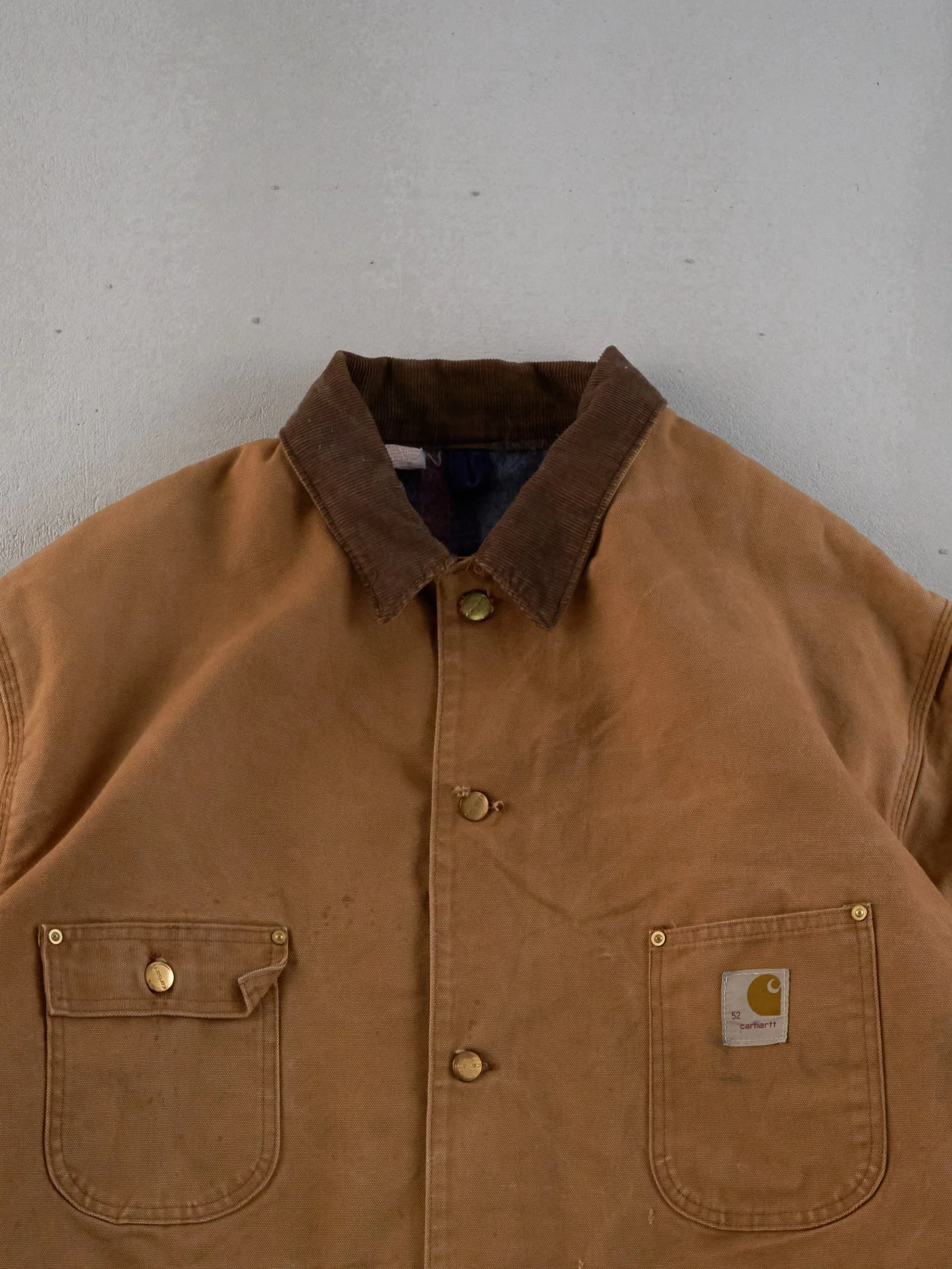 Vintage 90s Khaki Carhartt Workwear Collared Jacket (XXL) sold by Rebalance Vintage product image thumbnail 2