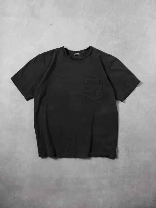 Vintage 90s Grey Single Stitched Gap Pocket Tee (M) sold by Rebalance Vintage