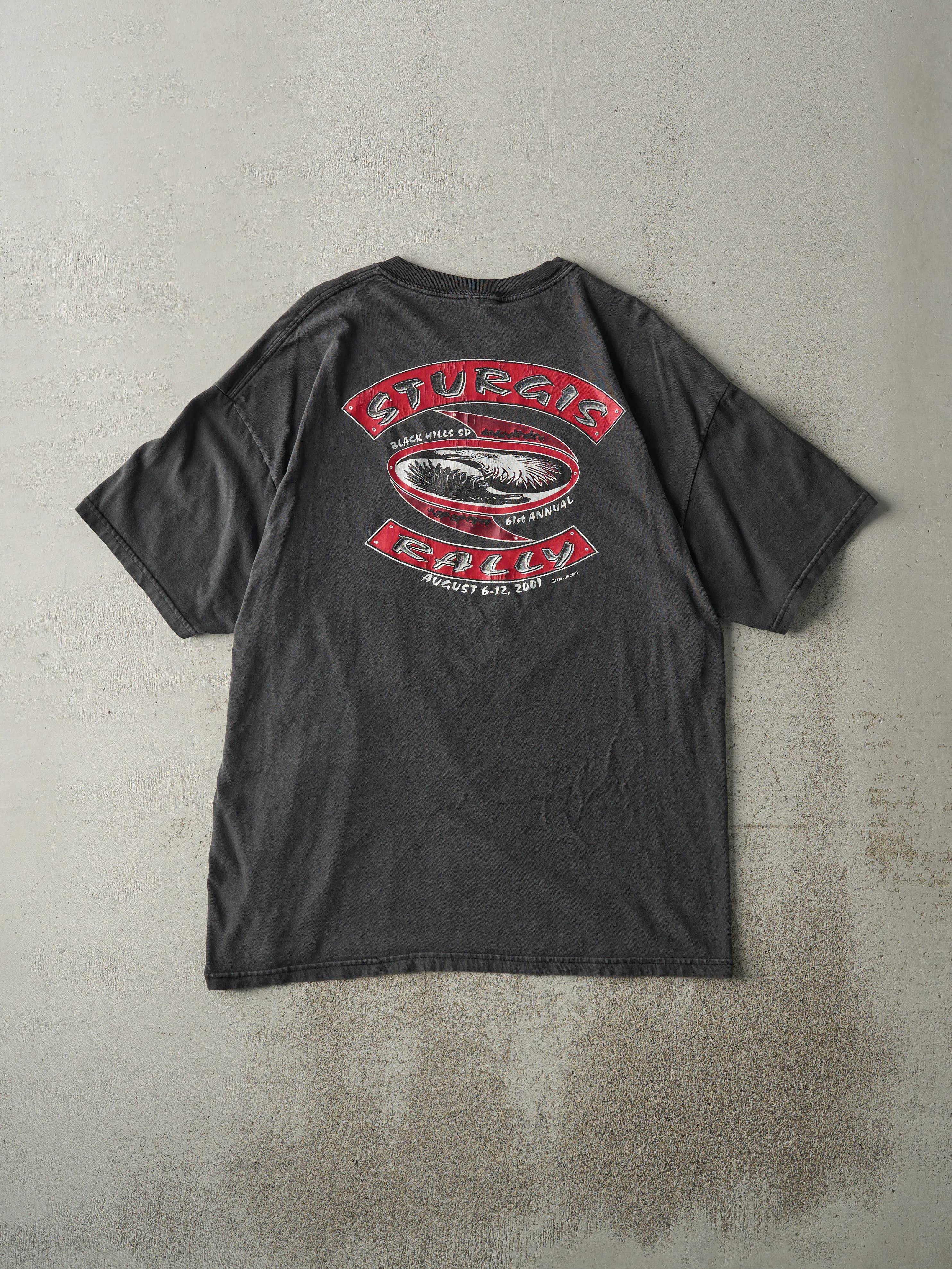 Vintage 01' Faded Black Sturgis Black Hills Rally Tee (L) sold by Rebalance Vintage product image thumbnail 2