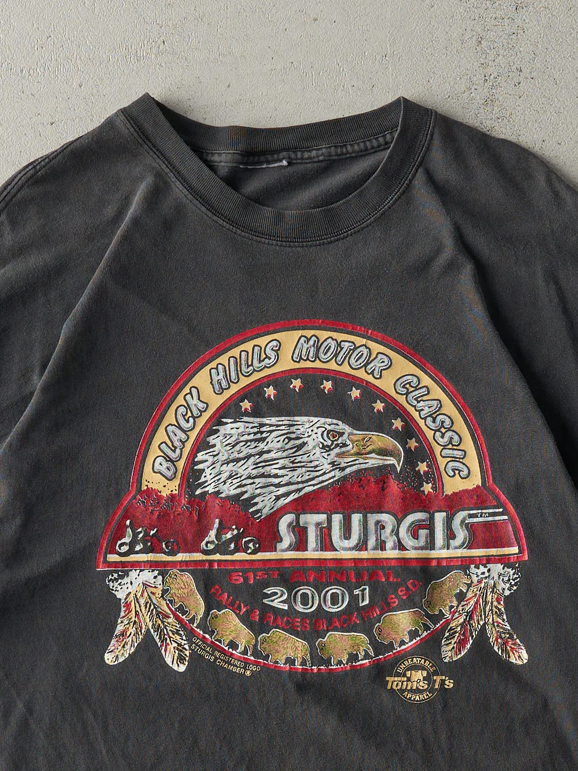 Vintage 01' Faded Black Sturgis Black Hills Rally Tee (L) sold by Rebalance Vintage product image thumbnail 3