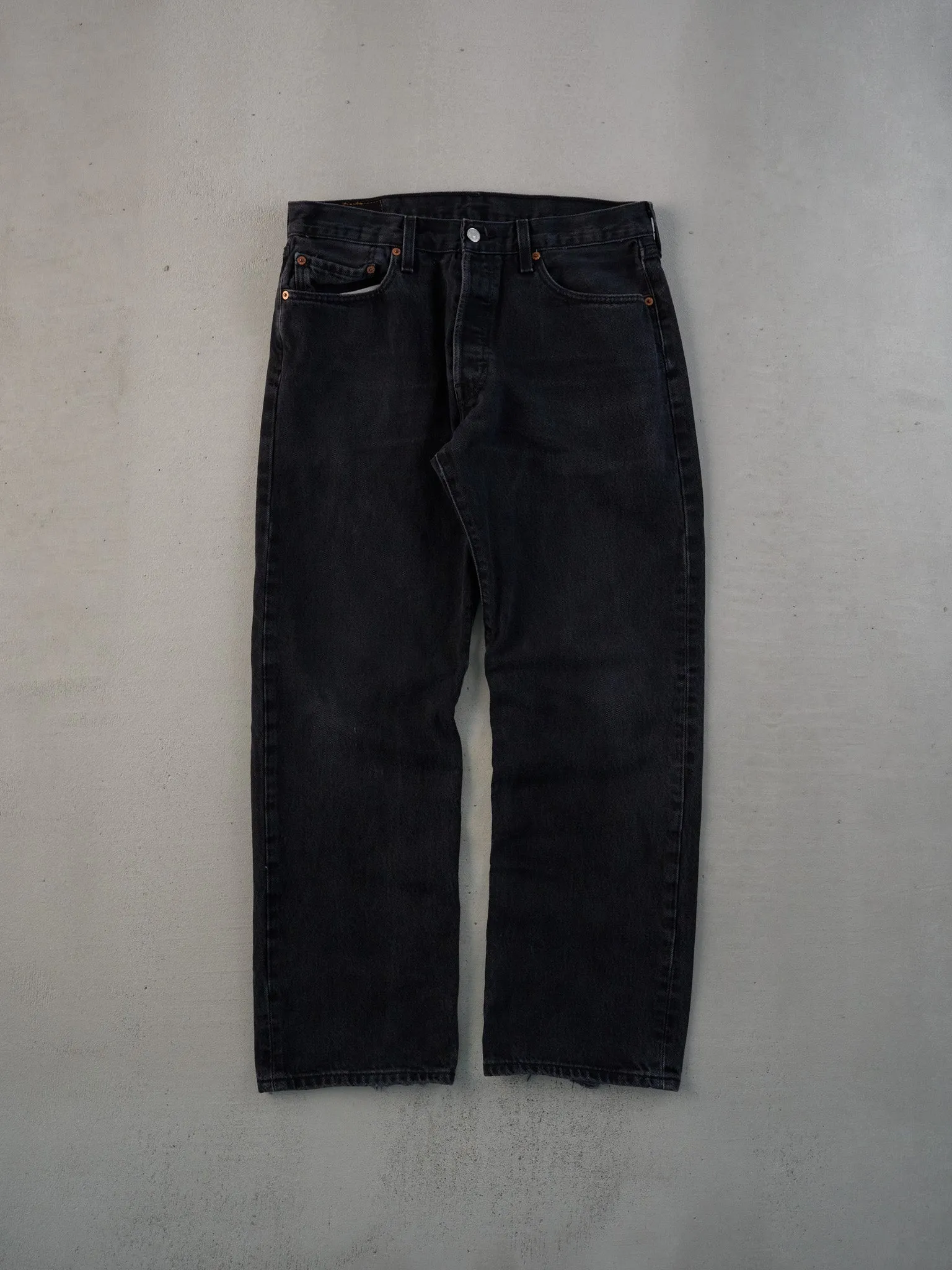 Vintage 90s Black Levi's 501 Denim Jeans (31x30) sold by Rebalance Vintage