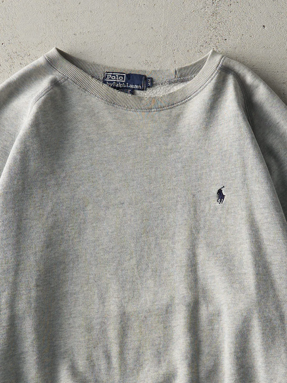 Vintage 90s Grey Embroidered Polo Crewneck (M) sold by Rebalance Vintage product image thumbnail 2