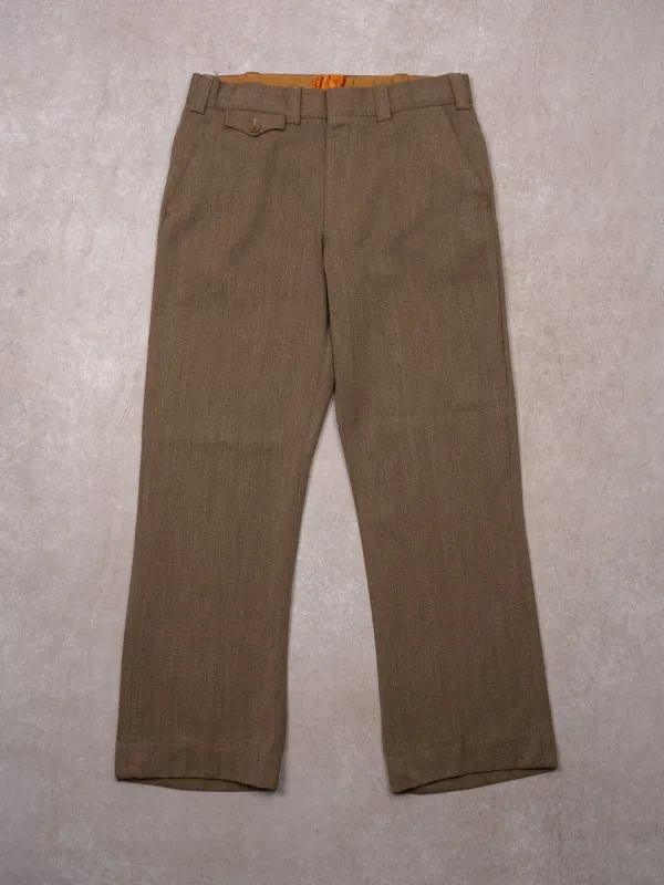 Vintage 60s Brown Wool Dress Pants (34 x 28) sold by Rebalance Vintage