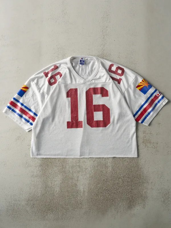 Vintage 90s White Arizona Cardinals #16 Jake Plummer Cropped Football Jersey (L/XL) sold by Rebalance Vintage