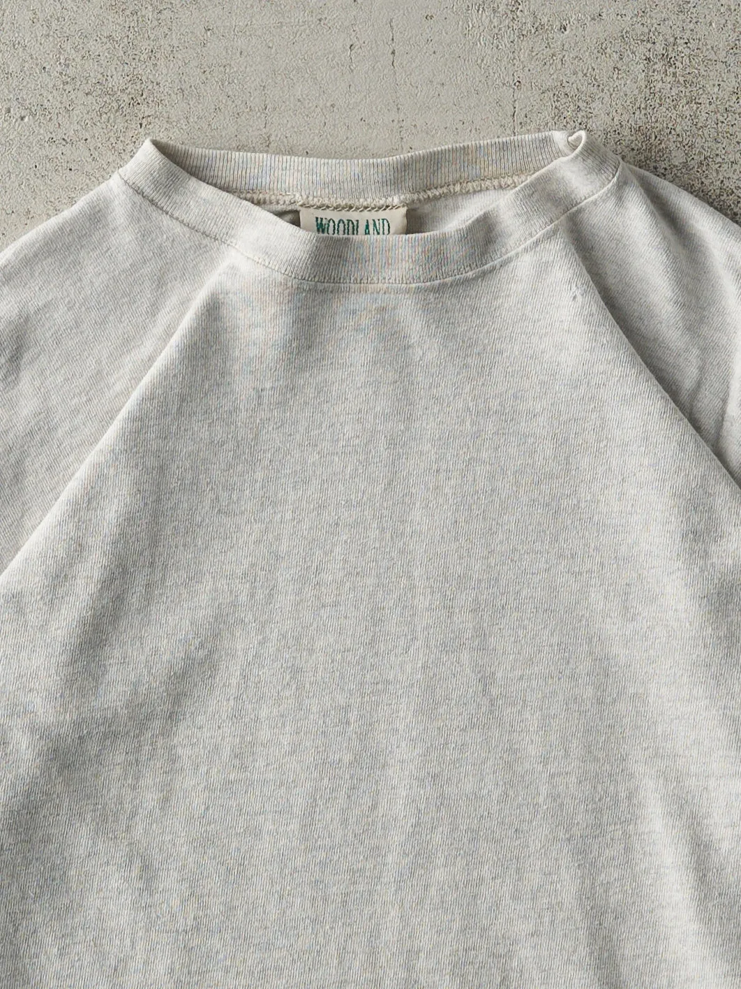 Vintage 90s Heather Grey Blank Tee (S) sold by Rebalance Vintage product image thumbnail 2