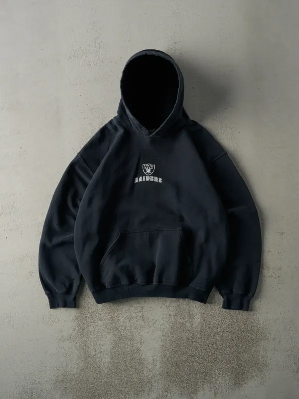 Vintage Y2K Black Oakland Raiders Hoodie (M) sold by Rebalance Vintage
