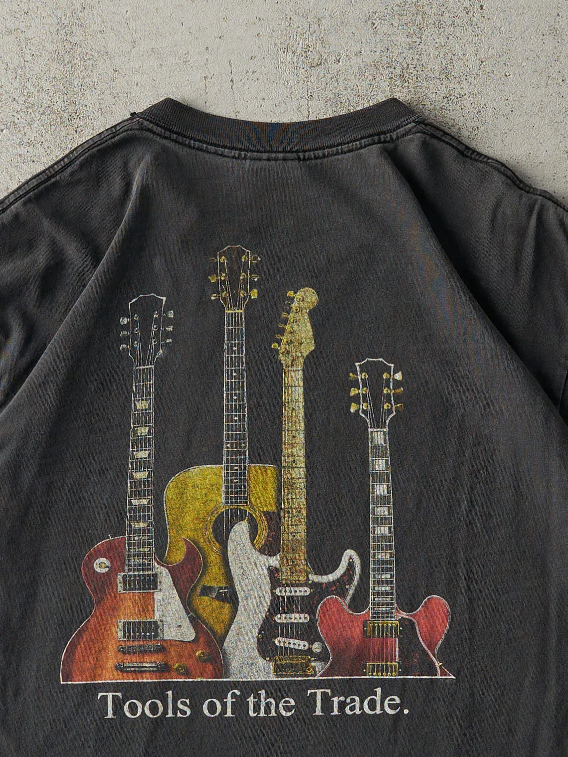Vintage Y2K Faded Black Tools of the Trade Guitar Tee (M) sold by Rebalance Vintage product image thumbnail 4