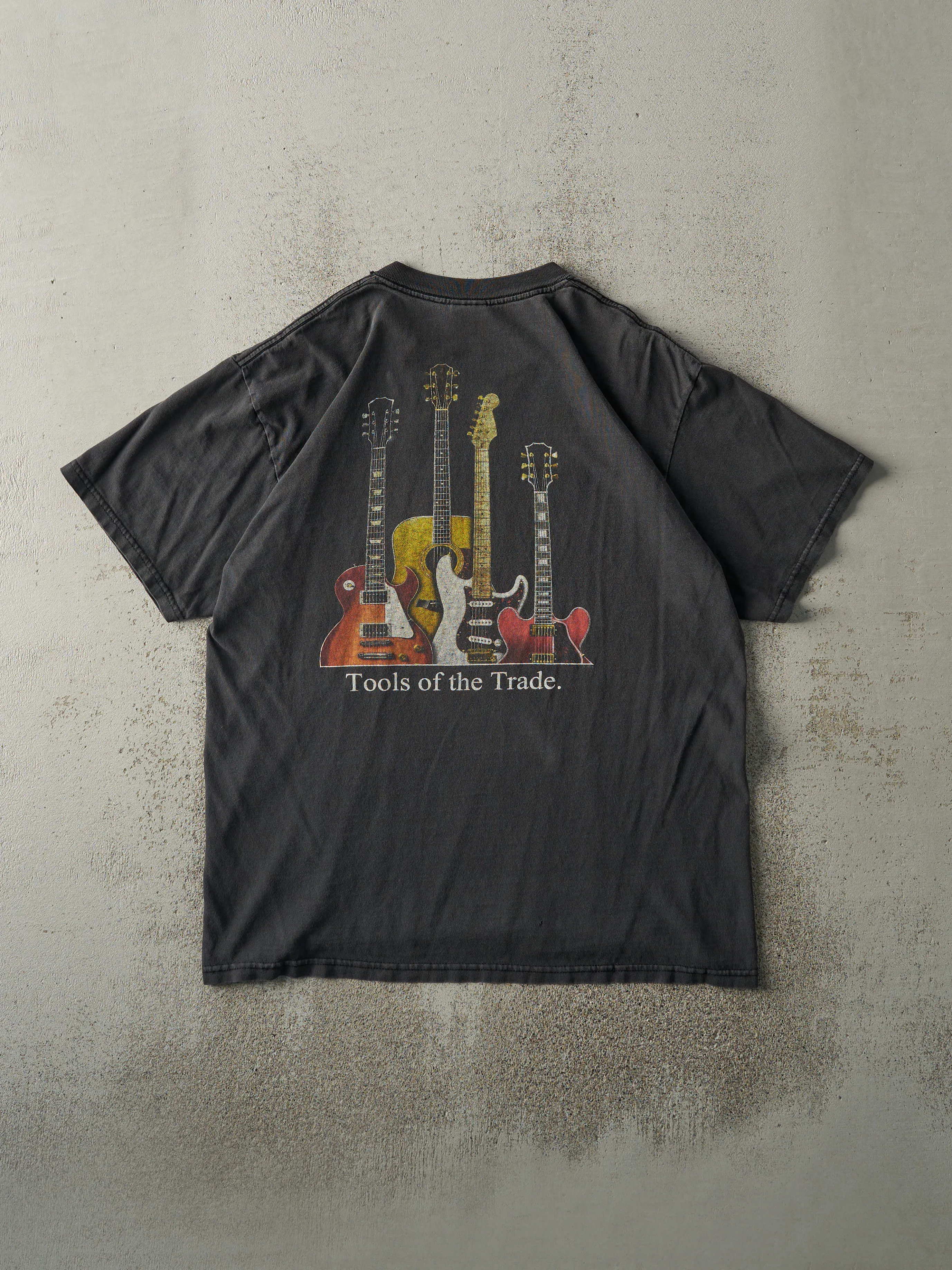 Vintage Y2K Faded Black Tools of the Trade Guitar Tee (M) sold by Rebalance Vintage